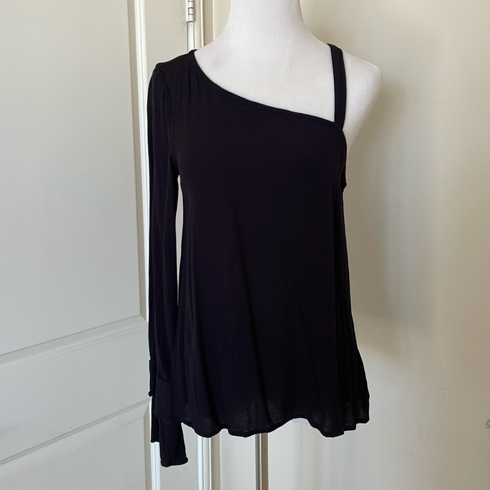 Sanctuary Black One Sleeve Top M Medium